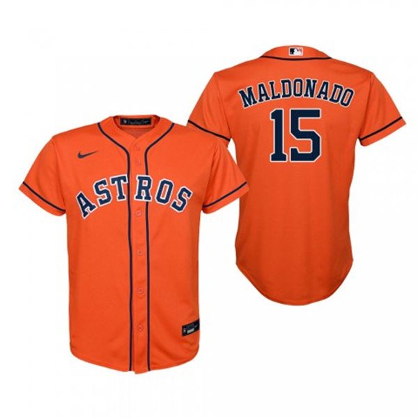 Youth Houston Astros #15 Martin Maldonado Nike Orange Alternate CoolBase Jersey Youth Houston Astros #15 Martin Maldonado Nike Orange Alternate CoolBase Jersey