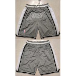 Men Los Angeles Lakers Gray Shorts