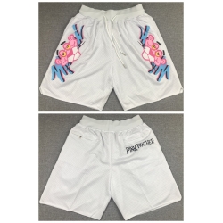 Men Miami Heat White Pink Panther Shorts