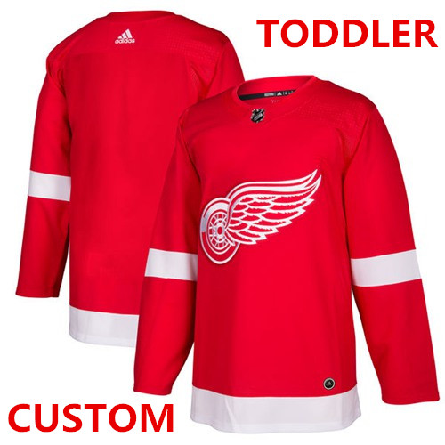 Toddler Adidas Red Wings Custom Red Home Authentic Stitched NHL Jersey