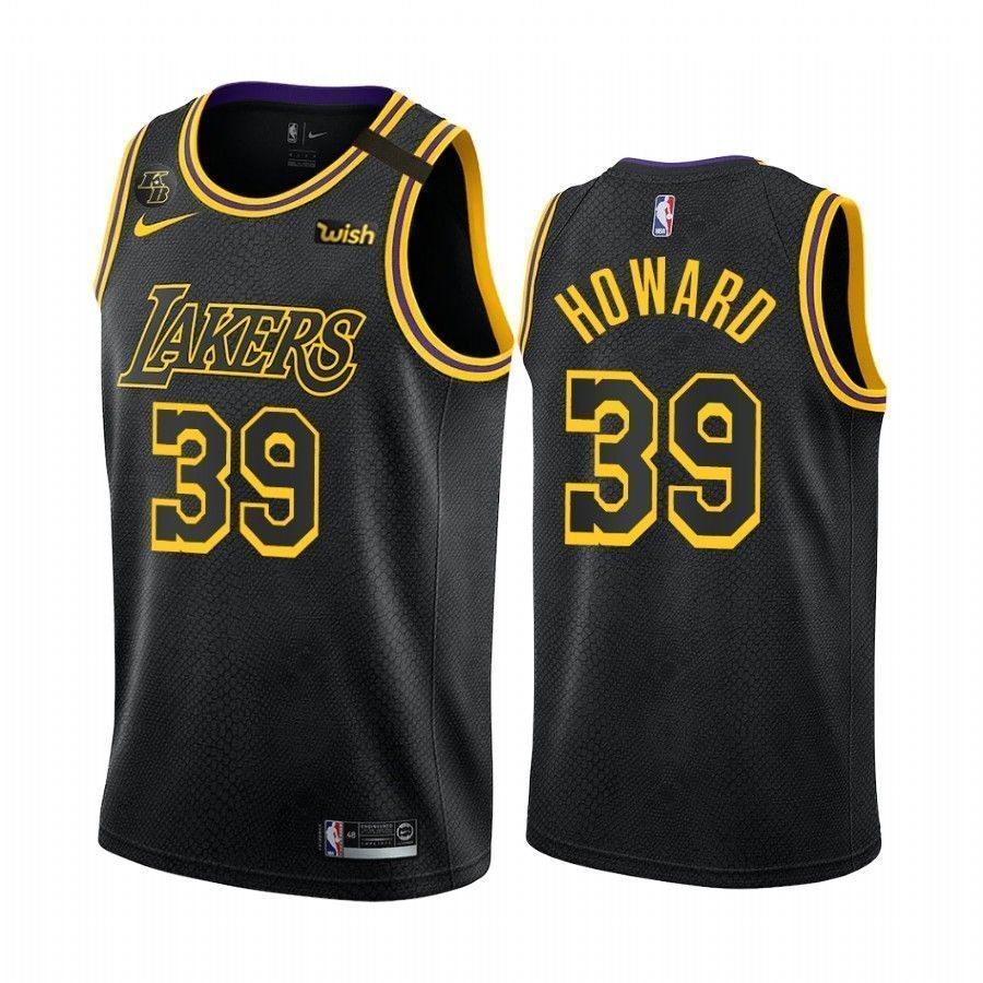 Men Los Angeles Lakers #39 Dwight Howard Mamba Inspired Black 2021 Stitched NBA Jersey