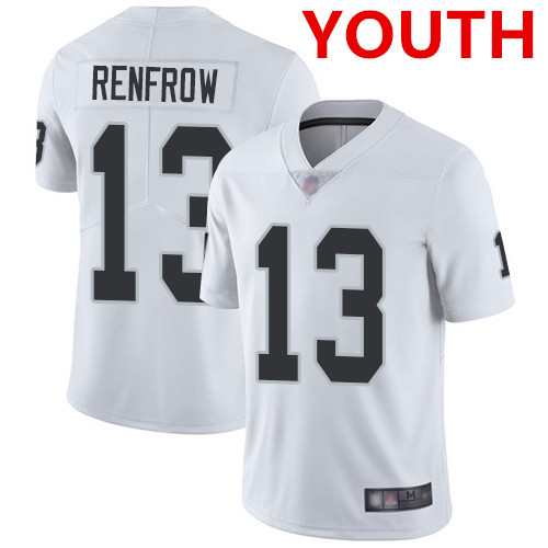 Youth Las Vegas Raiders #13 Hunter Renfrow White Stitched Football Vapor Untouchable Limited Jersey