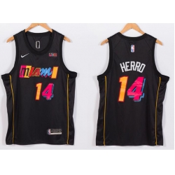 Men's Nike Miami Heat #14 Tyler Herro NBA Swingman 2021 New City Edition Jersey