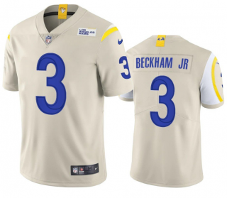 Men's Los Angeles Rams #3 Odell Beckham Jr. 2021 Vapor Untouchable Limited Stitched Football Bone Jersey Men's Los Angeles Rams #3 Odell Beckham Jr. 2021 Vapor Untouchable Limited Stitched Football Bone Jersey