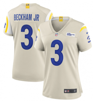 Women's Los Angeles Rams #3 Odell Beckham Jr. Bone Vapor Untouchable Limited Stitched Jersey