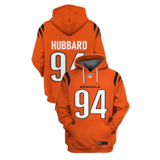 Men's Cincinnati Bengals #94 Sam Hubbard Orange 2021 Pullover Hoodie