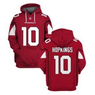 Men's Arizona Cardinals #10 DeAndre Hopkins Red 2021 Pullover Hoodie