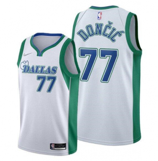 Men's Dallas Mavericks #77 Luka Doncic 2021-22 White City Edition Stitched Jersey