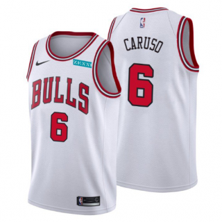 Men's Chicago Bulls #6 Alex Caruso White Edition Swingman Stitched Basketball Jersey