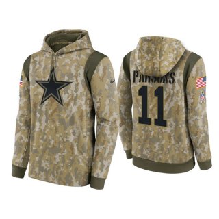 Men's Dallas Cowboys #11 Micah Parsons Camo 2021 Salute To Service Therma Performance Pullover Hoodie