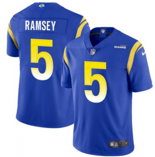 Men's Los Angeles Rams #5 Jalen Ramsey Royal Vapor Untouchable Limited Stitched Jersey