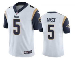 Men's Los Angeles Rams #5 Jalen Ramsey White Vapor Untouchable Limited Stitched Jersey Men's Los Angeles Rams #5 Jalen Ramsey White Vapor Untouchable Limited Stitched Jersey