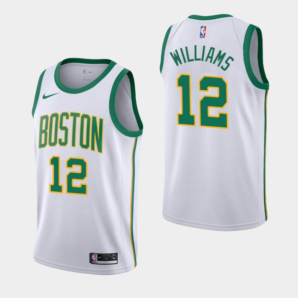 Men's Boston Celtics #12 Grant Williams White City Nike Jersey