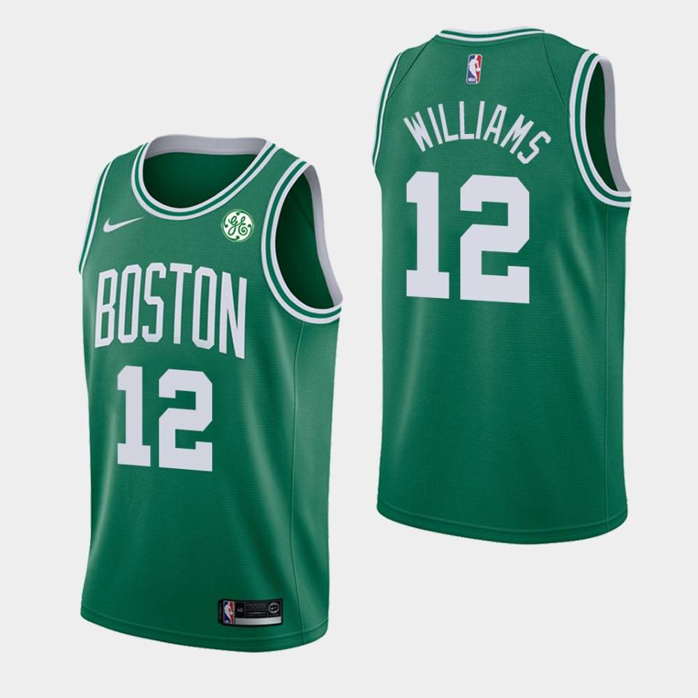Men's Boston Celtics #12 Grant Williams Green Icon Nike Jersey