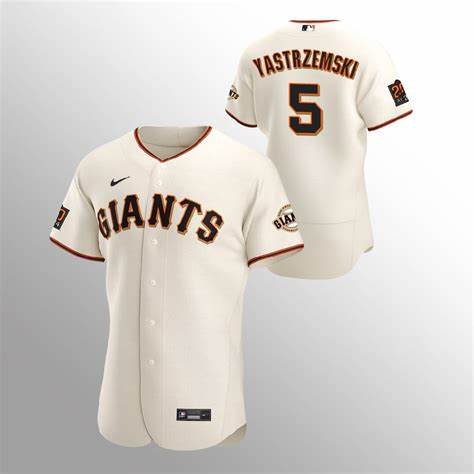 Men's San Francisco Giants #5 Mike Yastrzemski 2020 Baseball Cream Jersey