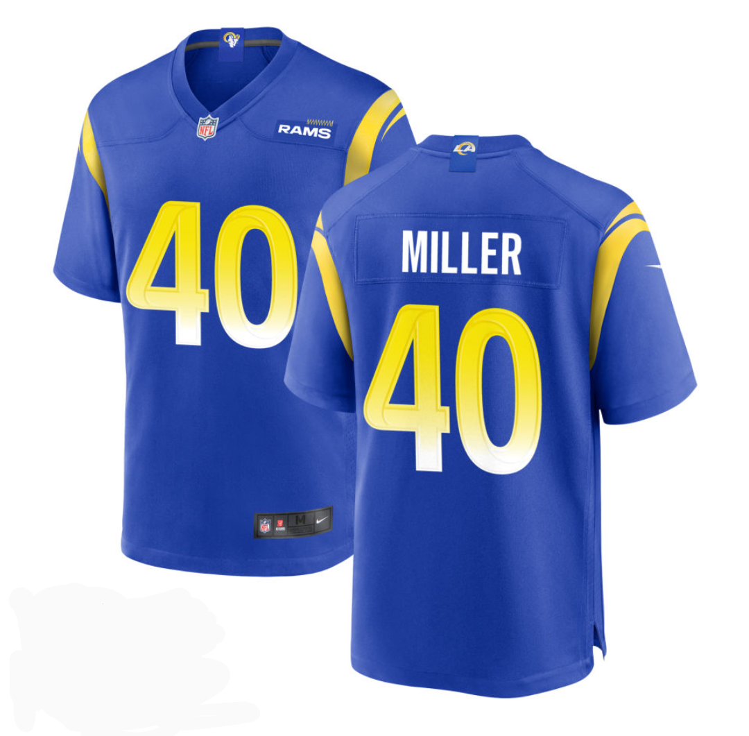 Nike Los Angeles Rams #40 Von Miller Royal Vapor Untouchable Limited Jersey