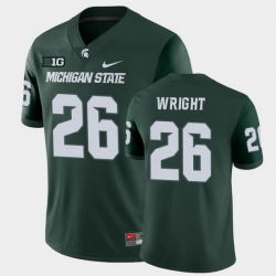 Men Michigan State Spartans #26 Brandon Wright College Football Green Game Jersey