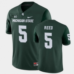 Men Michigan State Spartans #5 Jayden Reed College Football Green Game Jersey