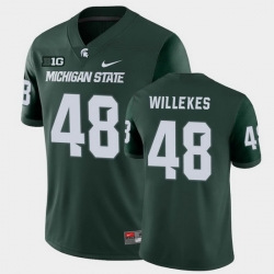 Men Michigan State Spartans #48 Kenny Willekes College Football Green Game Jersey