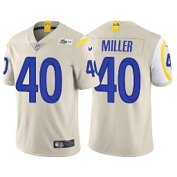 Men's Los Angeles Rams #40 Von Miller Vapor Limited Bone 2021 Trade Jersey