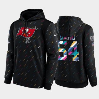 Men's Tampa Bay Buccaneers #54 Lavonte David 2021 Charcoal Crucial Catch Therma Pullover