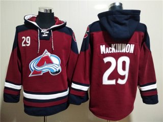 Men's Burgundy Colorado Avalanche #29 Nathan MacKinnon All Stitched Sweatshirt Hoodie Men's Burgundy Colorado Avalanche #29 Nathan MacKinnon All Stitched Sweatshirt Hoodie