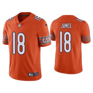 Men's Orange Chicago Bears #18 Jesse James Vapor untouchable Limited Stitched Jersey