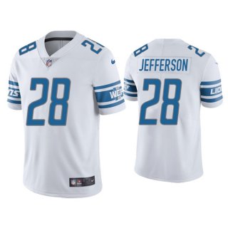 Men's White Detroit Lions #28 Jermar Jefferson Vapor Untouchable Limited Stitched Jersey