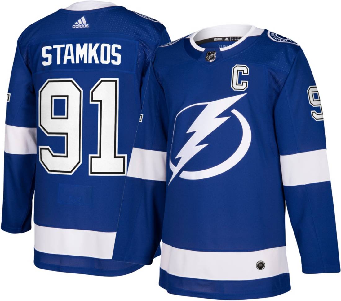 Men's Tampa Bay Lightning #91 Steven Stamkos Authentic C ptach Home Adidas Jersey