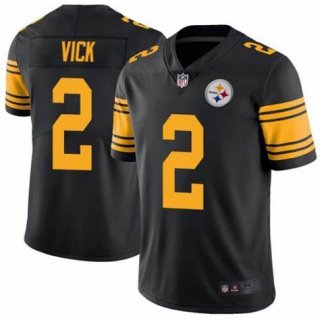 Men's Pittsburgh Steelers #2 Michael Vick Black Color Rush Limited Stitched Jersey