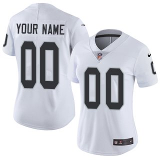Women's Las Vegas Raiders Customized White Stitched Vapor Untouchable Limited Football Jersey