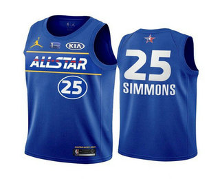 Men's 2021 All-Star #25 Ben Simmons Blue Eastern Conference Stitched NBA Jersey
