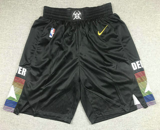 Men's Denver Nuggets Black 2020 Nike City Edition Swingman Shorts Men's Denver Nuggets Black 2020 Nike City Edition Swingman Shorts