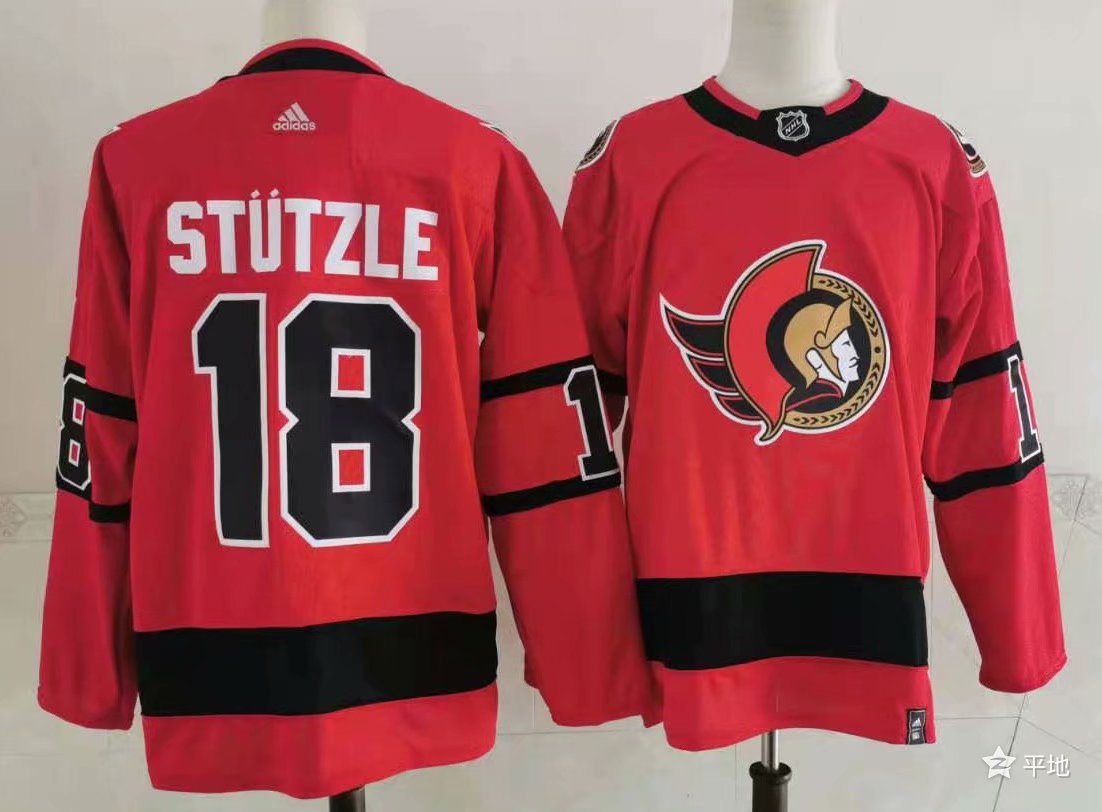 Men's Ottawa Senators #18 Tim StÃ¼tzle Red 2021 Retro Stitched NHL Jersey