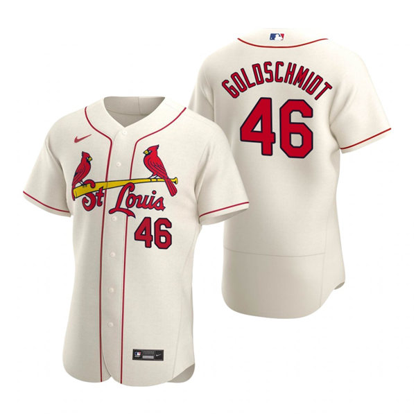 Men's St. Louis Cardinals #46 Paul Goldschmidt Nike Cream Alternate Flex Base Player Jersey Men's St. Louis Cardinals #46 Paul Goldschmidt Nike Cream Alternate Flex Base Player Jersey