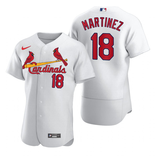 Men's St. Louis Cardinals #18 Carlos Martinez Nike White Home Flex Base Player Jersey