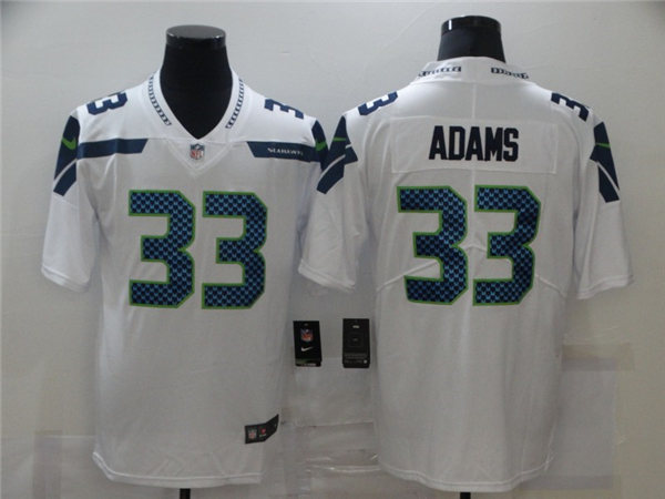 Men's Seattle Seahawks #33 Jamal Adams Nike White Vapor Limited Jersey
