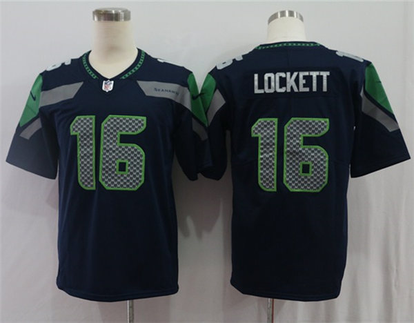 Men's Seattle Seahawks #16 Tyler Lockett Nike College Navy Team Color Vapor Limited Jersey