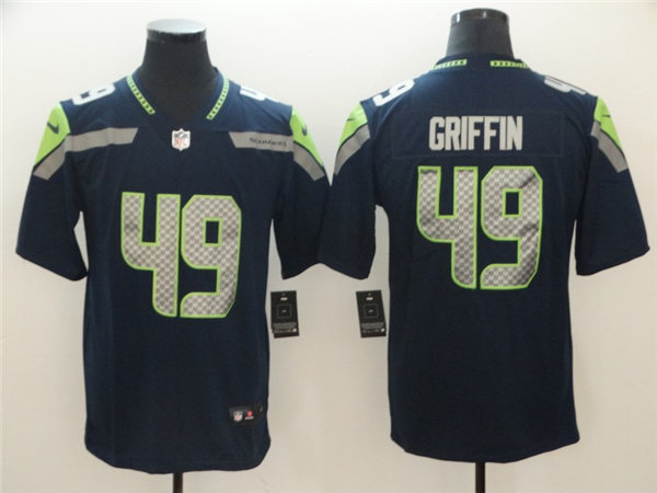 Men's Seattle Seahawks #49 Shaquem Griffin Nike College Navy Team Color Vapor Limited Jersey