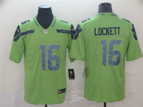 Men's Seattle Seahawks #16 Tyler Lockett Nike Neon Green Color Rush Limited Jersey