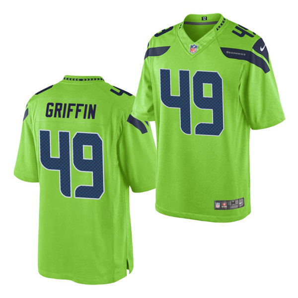 Men's Seattle Seahawks #49 Shaquem Griffin Nike Neon Green Color Rush Limited Jersey