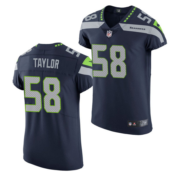 Men's Seattle Seahawks #58 Darrell Taylor Nike College Navy Team Color Vapor Limited Jersey Men's Seattle Seahawks #58 Darrell Taylor Nike College Navy Team Color Vapor Limited Jersey