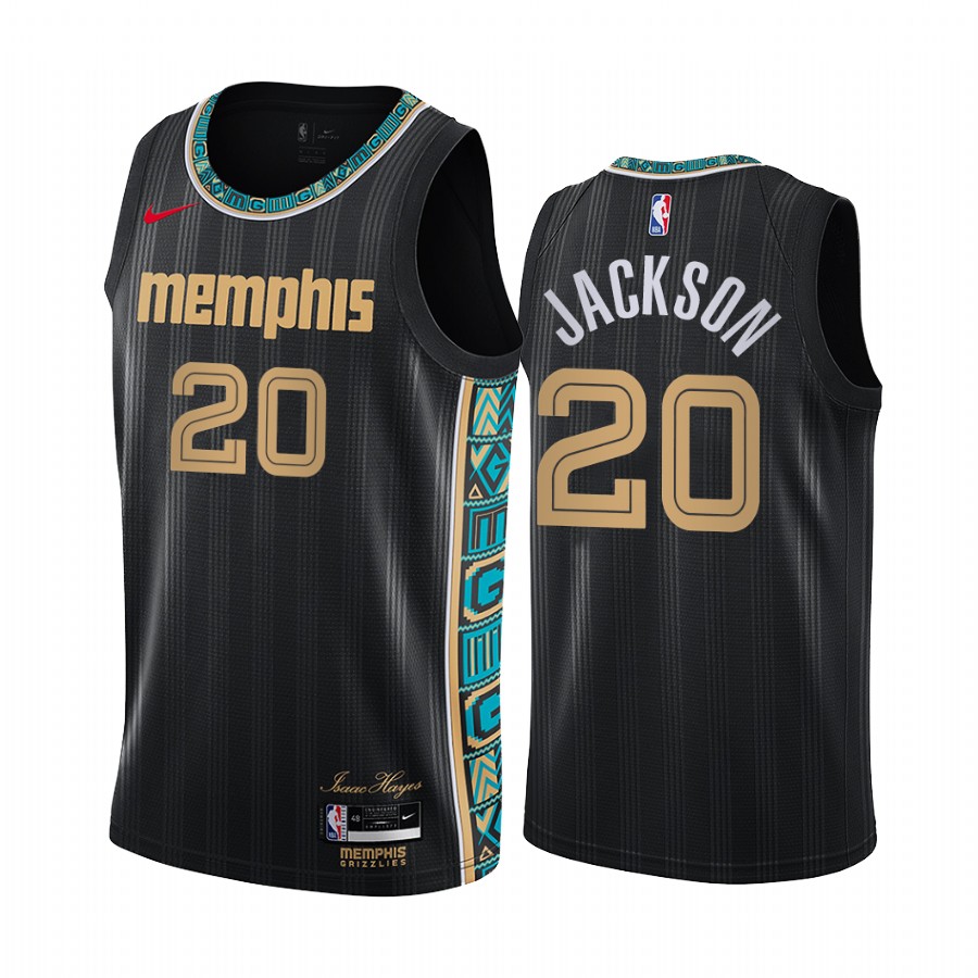 Nike Grizzlies #20 Josh Jackson Black NBA Swingman 2020-21 City Edition Jersey