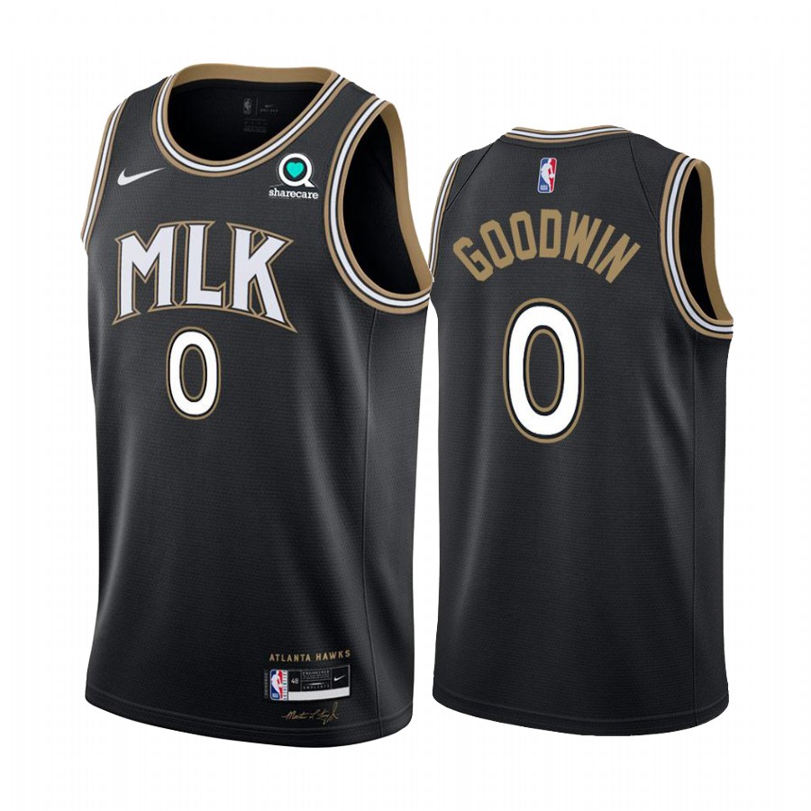 Nike Hawks #0 Brandon Goodwin Black NBA Swingman 2020-21 City Edition Jersey Nike Hawks #0 Brandon Goodwin Black NBA Swingman 2020-21 City Edition Jersey