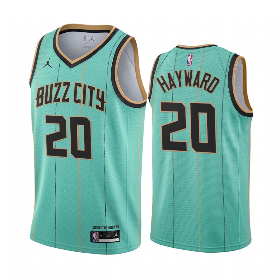 Nike Hornets #20 Gordon Hayward Mint Green NBA Swingman 2020-21 City Edition Jersey