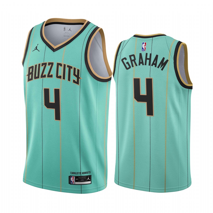 Nike Hornets #4 Devonte'Graham Mint Green NBA Swingman 2020-21 City Edition Jersey