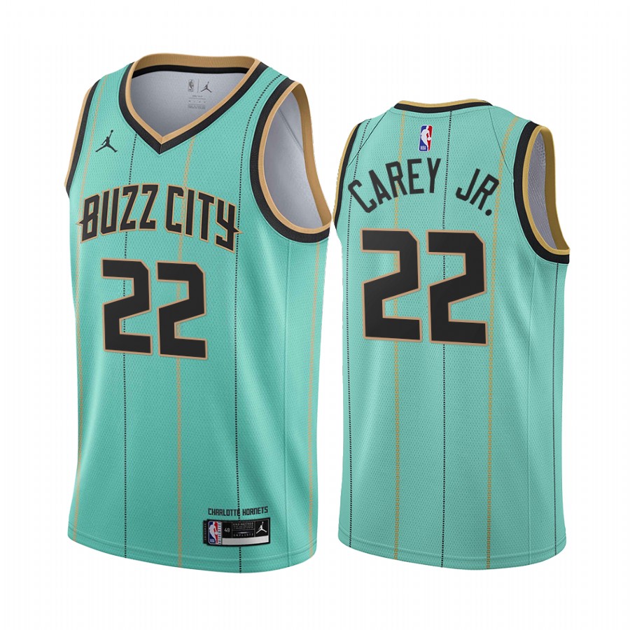 Nike Hornets #22 Vernon Carey Jr. Mint Green NBA Swingman 2020-21 City Edition Jersey