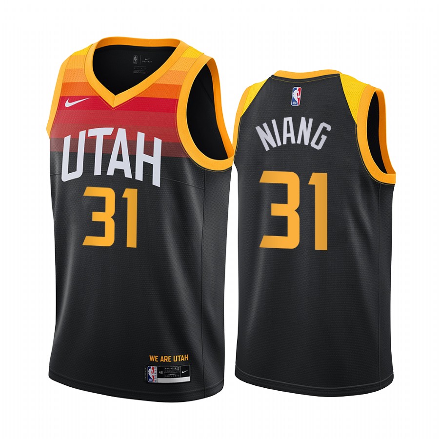 Nike Jazz #31 Georges Niang Black NBA Swingman 2020-21 City Edition Jersey
