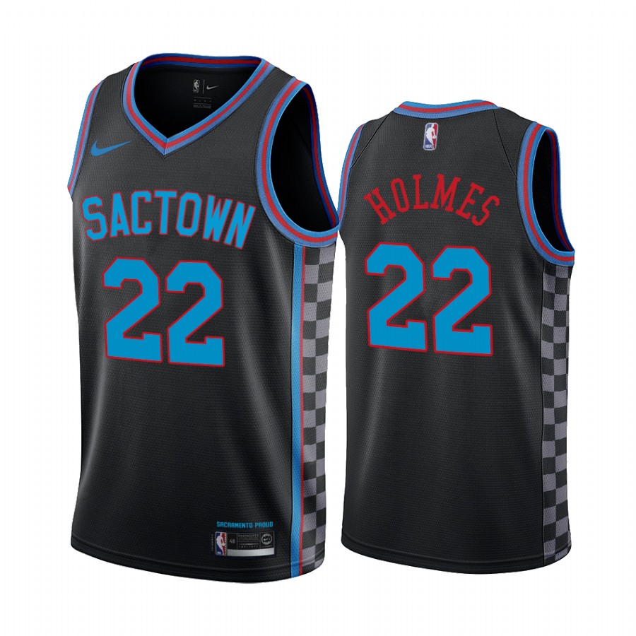 Nike Kings #22 Richaun Holmes Black NBA Swingman 2020-21 City Edition Jersey