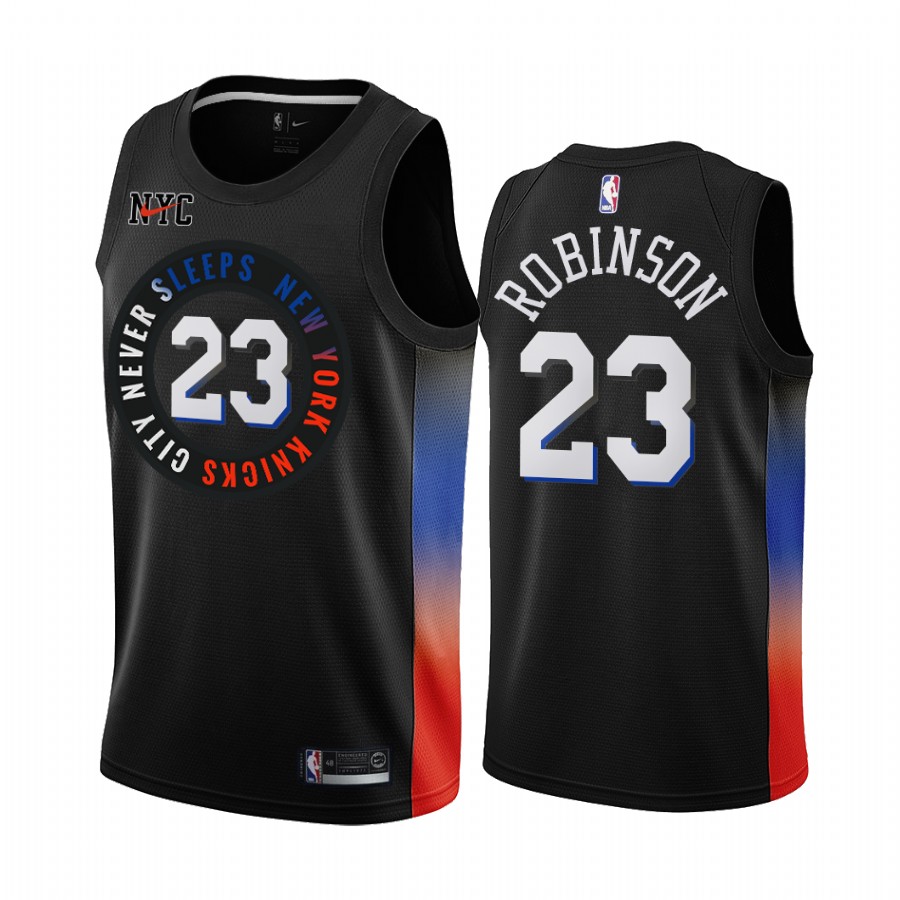 Nike Knicks #23 Mitchell Robinson Black NBA Swingman 2020-21 City Edition Jersey